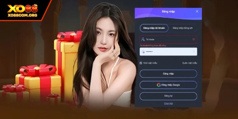 Login bằng tài khoản cá nhân của người dùng